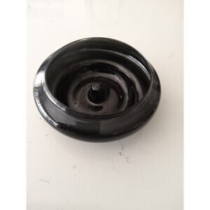 MIKASA made in Portugal glass planter,ashtray, Bowl Smokey black
